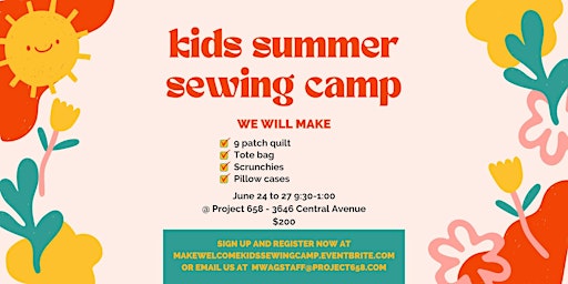 Image principale de Kids Sewing Camp