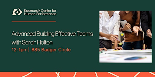 Image principale de Advanced Building Effective Teams from the Inside-Out