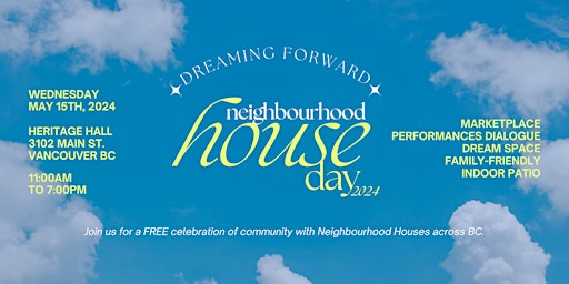 Imagem principal do evento Neighbourhood House Day - Dreaming Forward