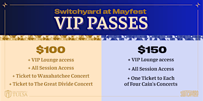 Switchyard at Mayfest: VIP Pass with 4 concerts primary image