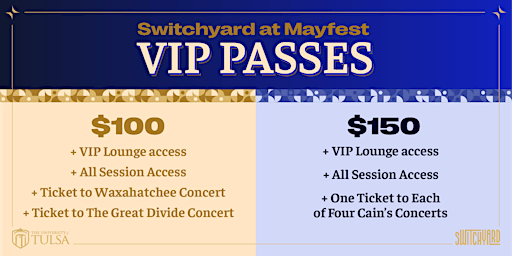 Primaire afbeelding van Switchyard at Mayfest: VIP Pass with 2 concerts