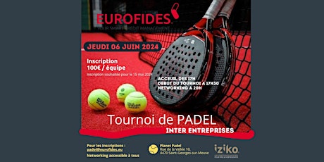 Tournoi de Padel inter entreprises