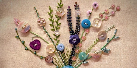 Beginner Embroidery - Button & Bead Sampler $35