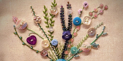 Primaire afbeelding van Beginner Embroidery - Button & Bead Sampler $35