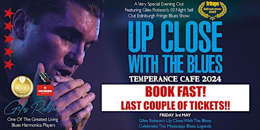 Hauptbild für Giles Robson's Up Close With The Blues, Temperance Cafe - 2024