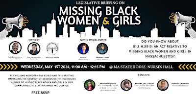 Primaire afbeelding van Legislative Briefing on Missing Black Women & Girls