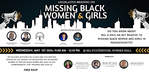 Image principale de Legislative Briefing on Missing Black Women & Girls