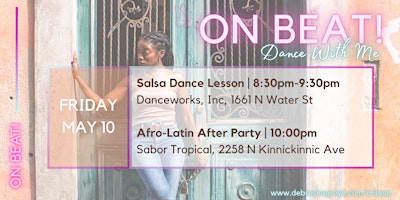 Primaire afbeelding van On Beat! Salsa Lesson and After Party