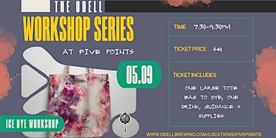 Imagem principal do evento Odell Workshop Series: Ice Dye!