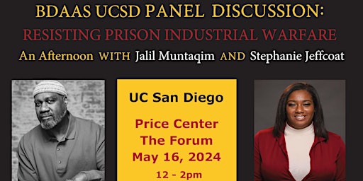 Primaire afbeelding van BDAAS Panel Discussion: Resisting Prison Industrial Warfare