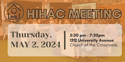 Hauptbild für HiHAC Monthly Meeting - May 2, 2024
