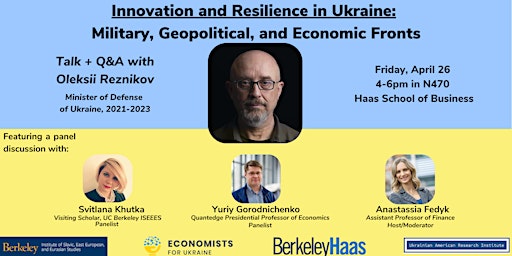 Imagem principal do evento Oleksii Reznikov on Innovation and Resilience in Ukraine