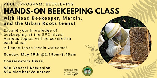 Hauptbild für Hands-On Beekeeping class with Urban Roots (May 2024)