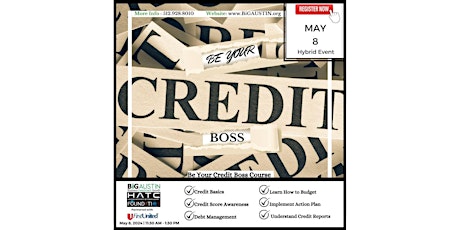 Be Your Own Credit Boss - Hybrid workshop.  primärbild