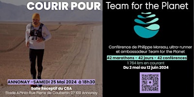 Imagem principal do evento Courir pour Team For The Planet - Annonay