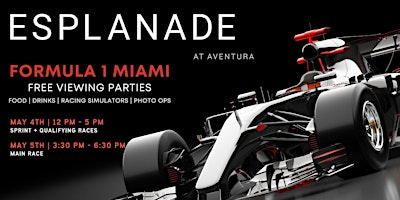 F1 Weekend - Viewing Parties and Activations at Esplanade at Aventura  primärbild