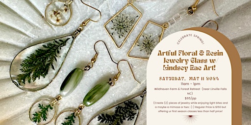 Imagem principal de Artful Floral & Resin Jewelry Making Class at WILDHAVEN