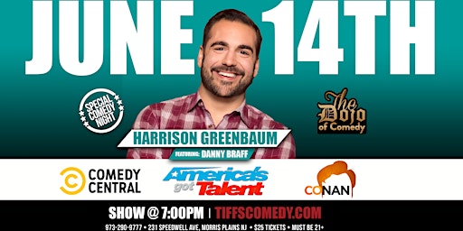 Imagem principal do evento The Dojo of Comedy at Tiffs w/ Harrison Greenbaum