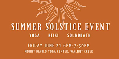 Summer Solstice Yoga, Reiki & Sound Bath primary image