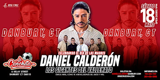 Imagem principal do evento Daniel Calderón y Los Gigantes del Vallenato en Danbury, CT I Mayo 18