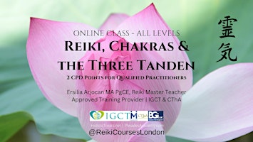 Imagem principal do evento Reiki Online Class: Reiki, Chakras, and the Three Tanden | Reiki Share