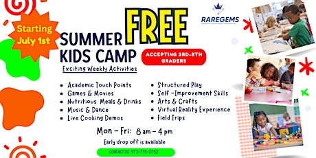 Rare Gems Free Summer Kids Camp