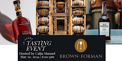 Imagem principal do evento Craft Cellars Presents Brown-Forman with Calin Manuel