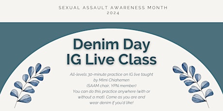 FREE Denim Day Yoga Class