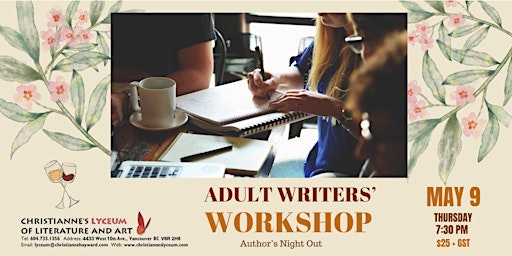 Imagem principal do evento Adult Writers' Workshop - Author's Night Out