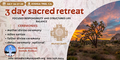 Image principale de SACRAMENT RETREAT -JOSHUA TREE, CA.