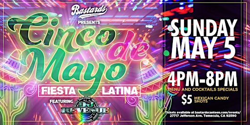 Primaire afbeelding van Cinco De Mayo: Fiesta Latina Featuring DJ Revenue