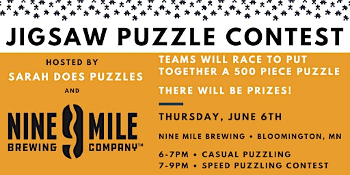 Primaire afbeelding van Nine Mile Brewing Jigsaw Puzzle Contest