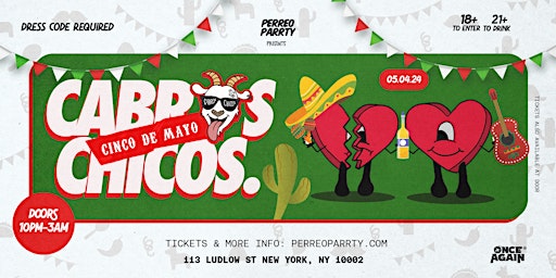 Cabros Chicos - Cinco de Mayo- 18+ Latin & Reggaetón Dance Party primary image