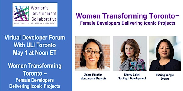 ULI Toronto & WDC-Female Developers Delivering Iconic Projects