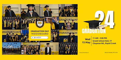 Imagem principal do evento ICAE 15 May 2024 Graduation