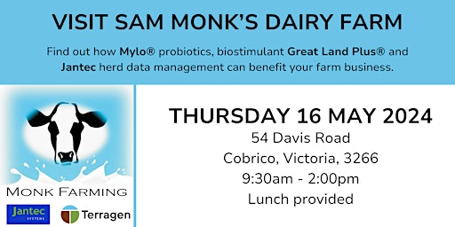 Imagem principal do evento Visit Sam Monk's Dairy Farm