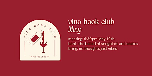 Imagem principal do evento vino book club - may 19th