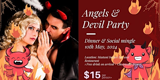 Immagine principale di Social Mingle, Dinner Party - Angels and Devil Theme 