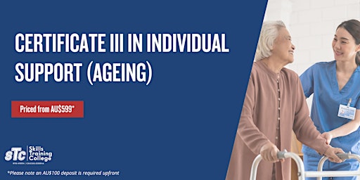 Imagem principal de Certificate III in Individual Support (Ageing) [Online  + F2F]