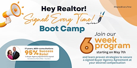 Signed Every Time Boot Camp - Starts May 7th