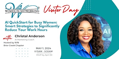 Women In Networking - Brier Creek Visitor Day: AI QuickStart for Busy Women: primary image