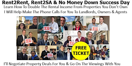 Rent2Rent, Rent2SA & No Money Down Training Success Day in London
