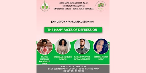 Imagem principal do evento The Many Faces of Depression Panel Discussion