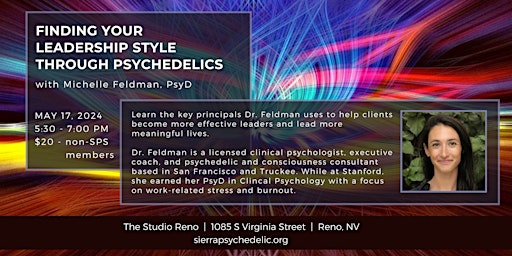 Primaire afbeelding van Finding Your Leadership Style through Psychedelics w/ Dr. Michelle Feldman