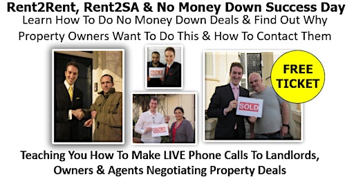 Immagine principale di Rent2Rent, Rent2SA & No Money Down Success Day in London 