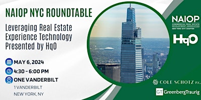 Imagem principal do evento NAIOP NYC Roundtable - Leveraging Real Estate Experience Technology w/HqO