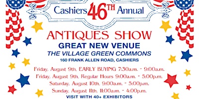 Imagem principal de General  Admission - Cashiers 46th Annual Antique Show