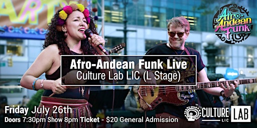 Primaire afbeelding van Afro-Andean Funk live at Culture Lab LIC!