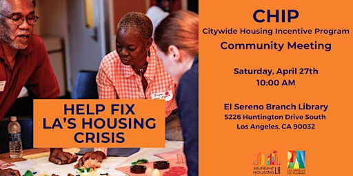 Hauptbild für CHIP Community Meeting with LA City Planning