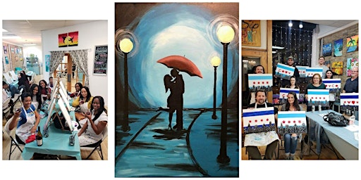 Imagen principal de BYOB Sip & Paint Event - "Rainy Day Romance"